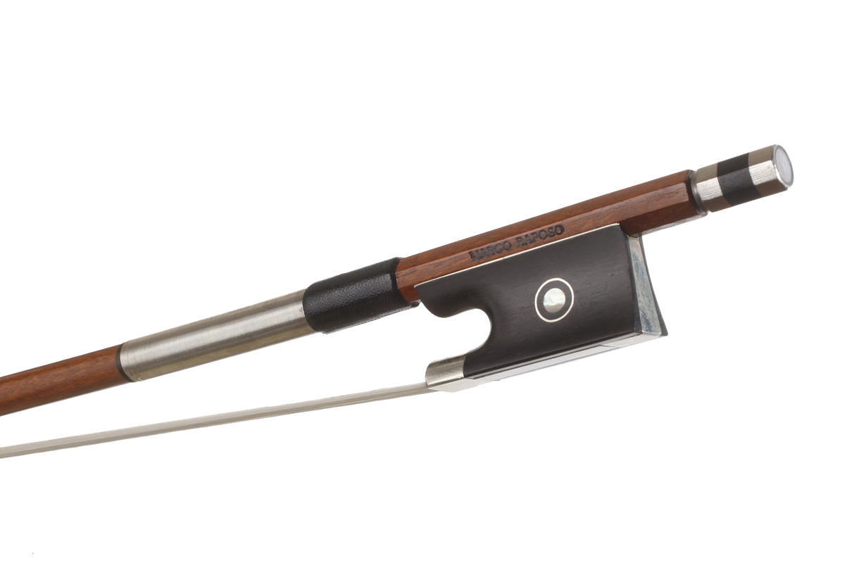 Nickel Mounted Violin Bow by Marco Raposo, Brazil